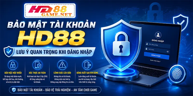 Bảo Mật Tài Khoản HD88 Lưu Ý Quan Trọng Khi Đăng Nhập