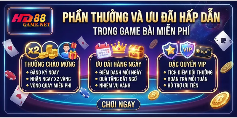 Phần Thưởng và Ưu Đãi Hấp Dẫn Trong Game Bài Miễn Phí