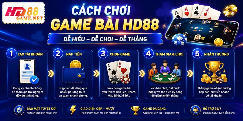 Cách chơi game bài HD88